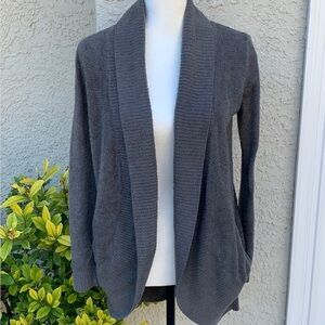 Barefoot Dreams Women's Grey Cozy Chic Lite Draped Cardigan Sweater Size XS/S
